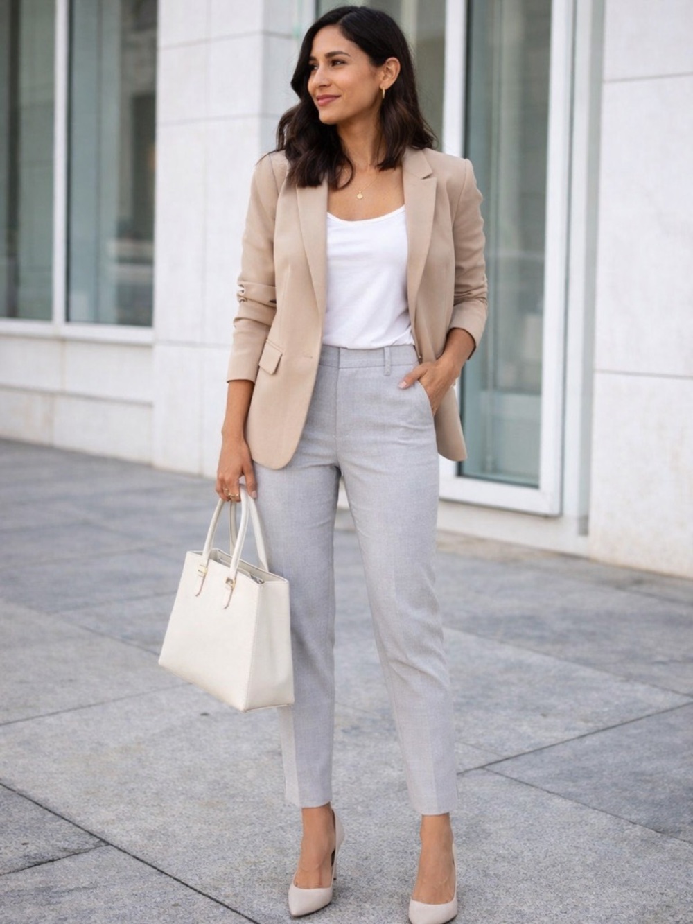 Uniqlo Smart Ankle Pants Gray Size S NWT Stretch Work Office Chic